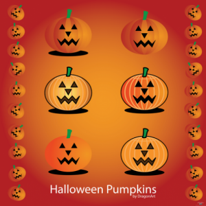 Calabazas para Halloween en vectores