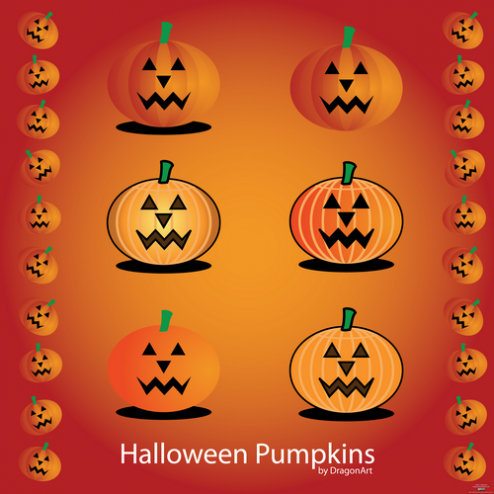 Halloween Backgrounds on Im  Genes De Calabazas Para Halloween En Vectores  En Diferentes