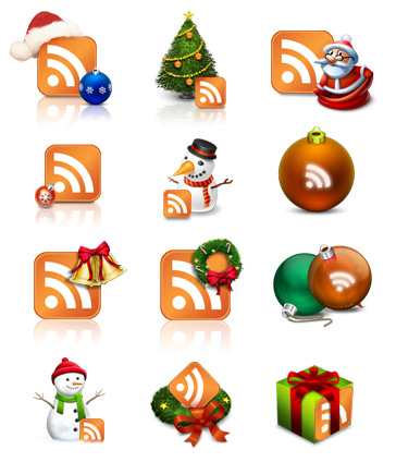 Iconos RSS con motivos navideños