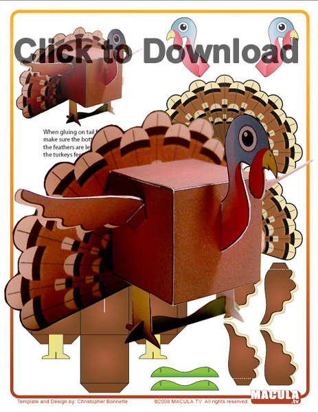 Figura de pavo para armar Figura de pavo para armar