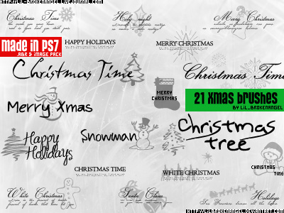 21 pinceles de Navidad para Photoshop