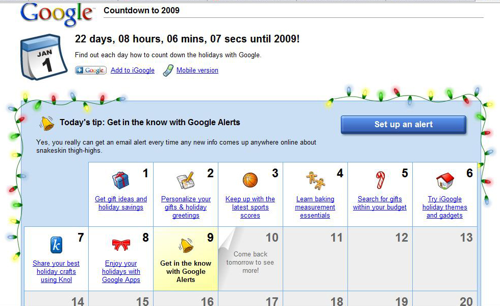 Google nos regala un Calendario de Adviento Google nos regala un Calendario de Adviento