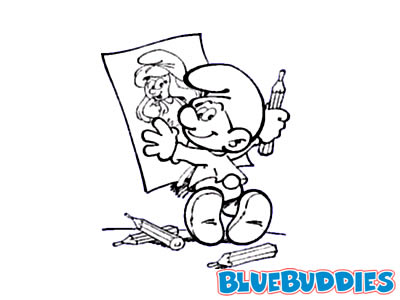 dibujos para pintar de los pitufos la pelicula