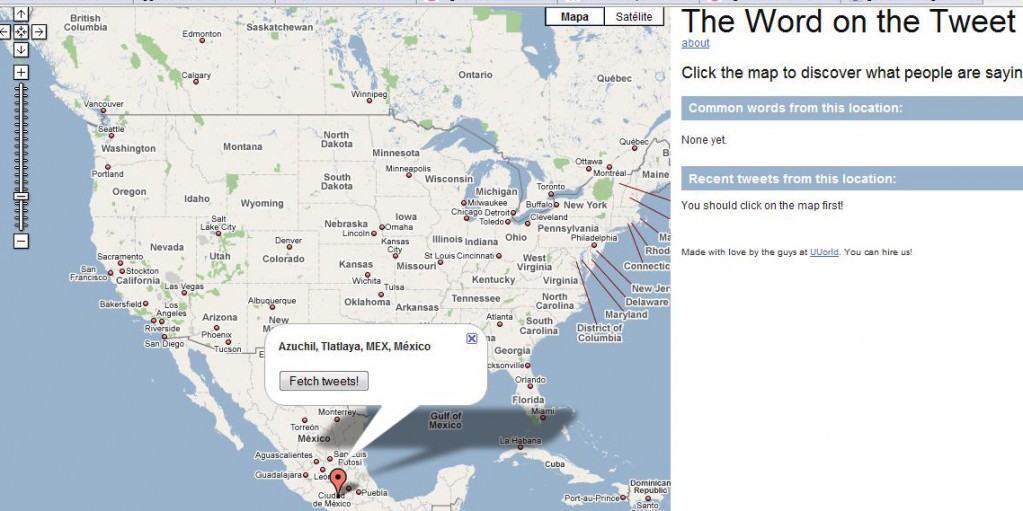 Los Twits en Google Maps