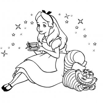 Recopilación de dibujos para colorear de Alicia en el país de las maravillas