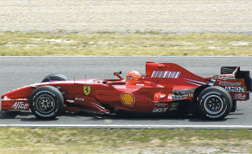 Schumacher al volante del Ferrari para la Fórmula 1