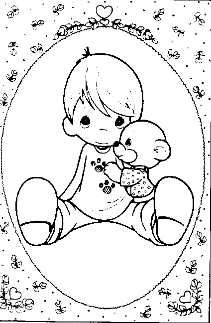 Más dibujos para colorear de Precious Moments