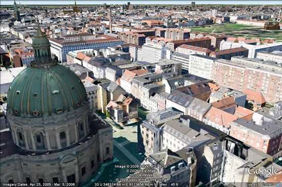 Copenhague y Marsella en Google Earth Copenhague y Marsella en Google Earth