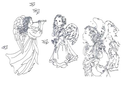 Recopilación de dibujos para colorear de ángeles