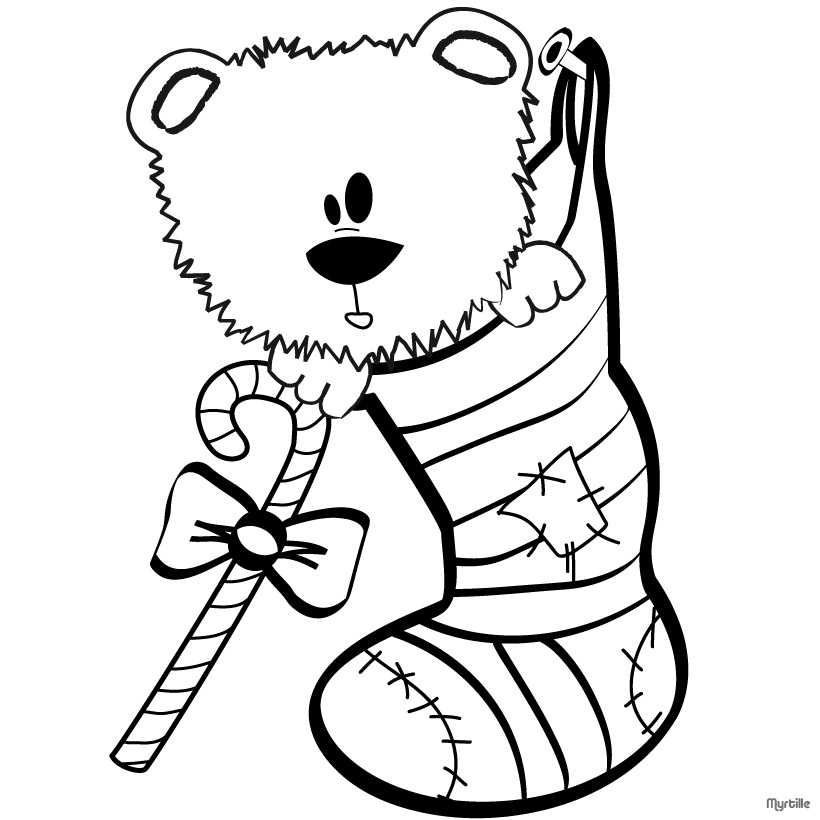 Dibujos para colorear de botas de Navidad Dibujos para colorear de botas de Navidad