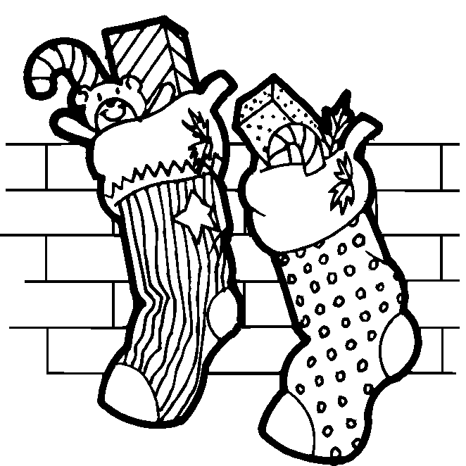 Dibujos para colorear de botas de Navidad Dibujos para colorear de botas de Navidad