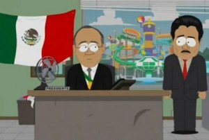 El presidente Felipe Calderón en South Park El presidente Felipe Calderón en South Park