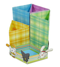 Sencillo organizador en papel craft