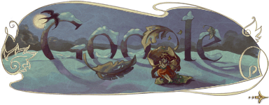 Google celebrando el aniversario del nacimiento de Hans Christian Andersen