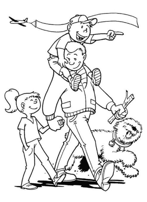 Dibujos para colorear para el Día del Padre Dibujos para colorear para el Día del Padre