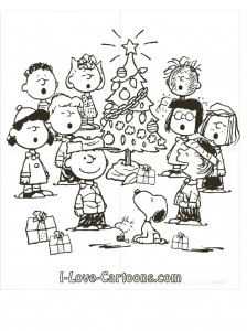 Dibujos para colorear de caricaturas para Navidad