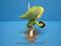 Link de Zelda en papel craft