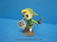Link de Zelda en papel craft