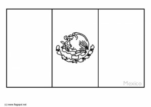 Banderas de México para colorear Banderas de México para colorear