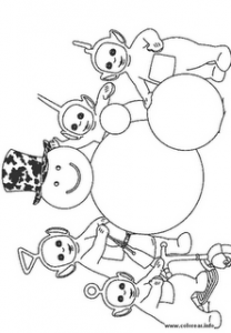 Dibujos para colorear de caricaturas para Navidad