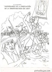 Dibujos para colorear relacionados con la Independencia de México Dibujos para colorear relacionados con la Independencia de México