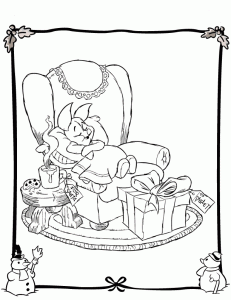 Dibujos para colorear de caricaturas para Navidad