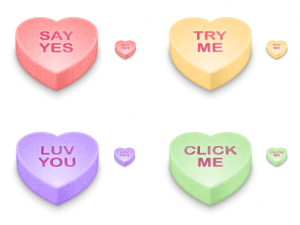 Curiosos iconos de corazones para San Valentín
