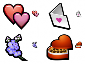 Curiosos iconos de corazones para San Valentín