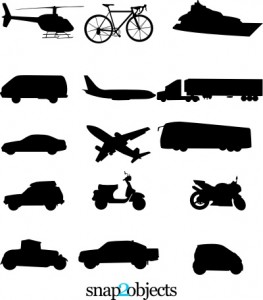 siluetas de transportes-snap2objets Siluetas de transportes en Vectores