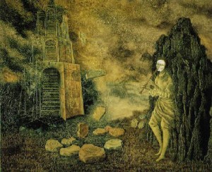 flautista-Remedios Varo-pintora hispano mexicana "Iba tocando mi flauta" - Poemas