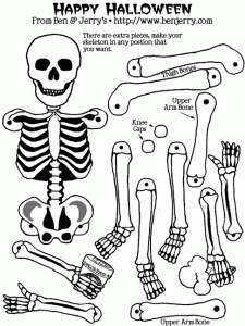 Esqueleto para armar para el Día de Muertos