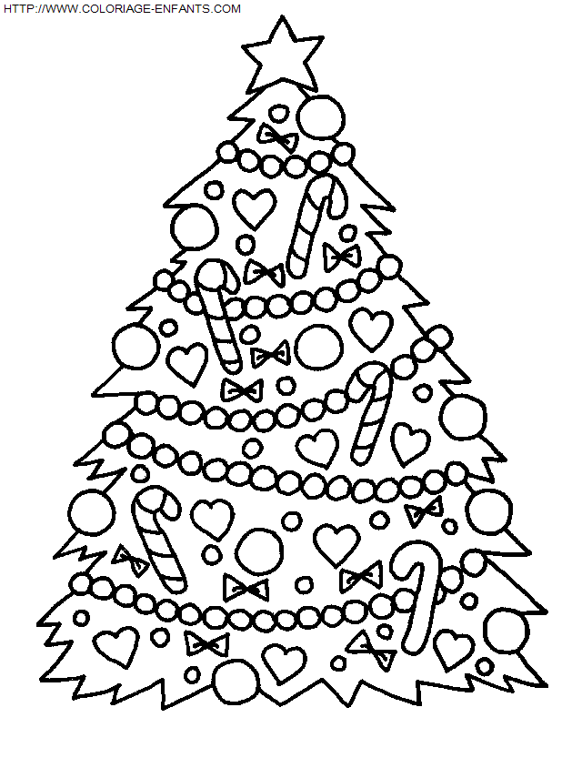 Dibujos para colorear de Navidad 49 Árboles de Navidad