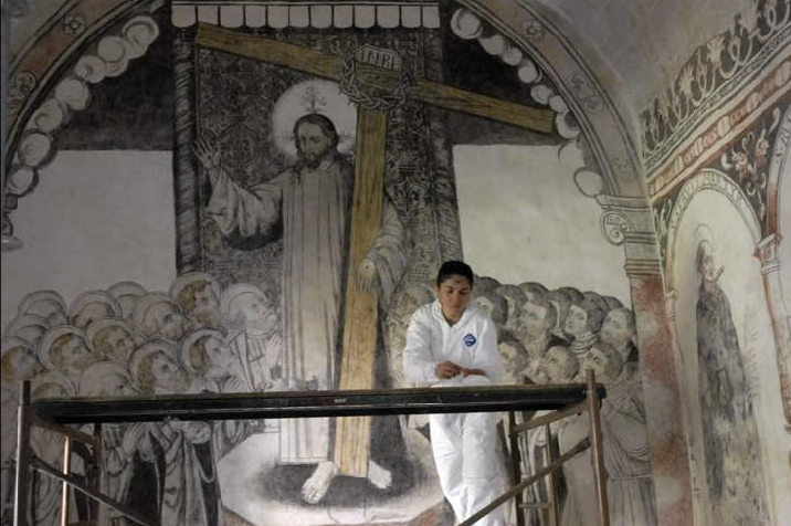 Importante restauración de frescos de la Época Colonial en México