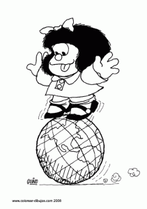 Dibujos para colorear de Mafalda 