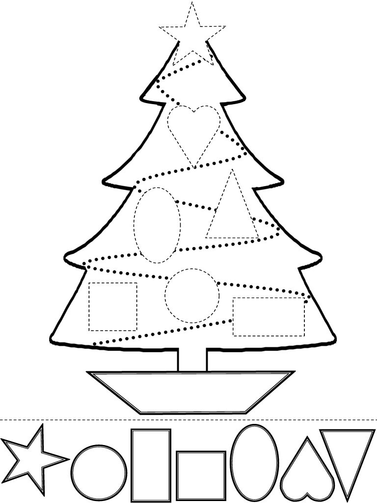 Dibujos para colorear de Arboles de Navidad