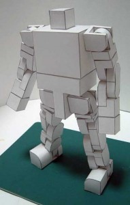 Robot con papel craft