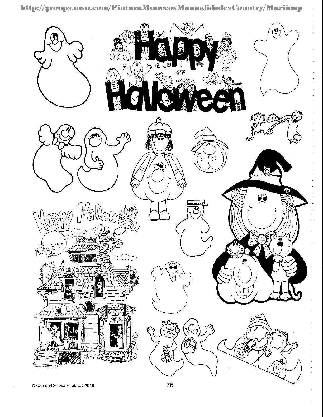 M s Dibujos Para Colorear De Halloween Agridulce