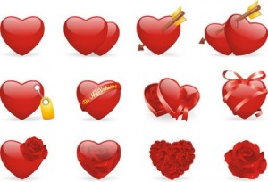Curiosos iconos de corazones para San Valentín