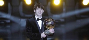 Messi con su segundo Balón de Oro