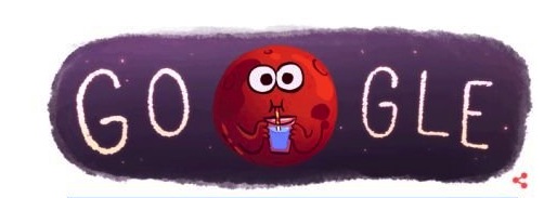 doodle de google agua en Marte sept 2015