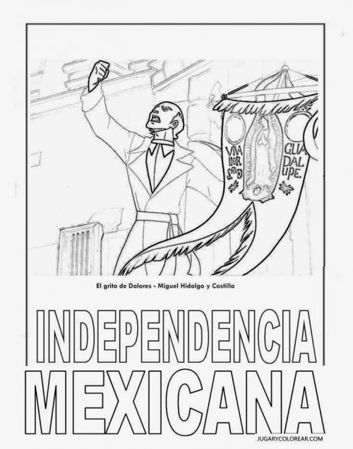 Dibujos Para Colorear De La Independencia De México Y De Las Fiestas
