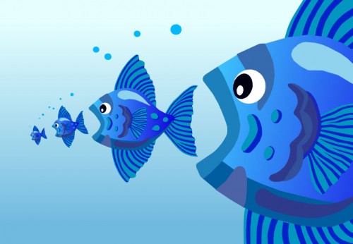 pez-grande-chico-imagen de ilustraciones gratis